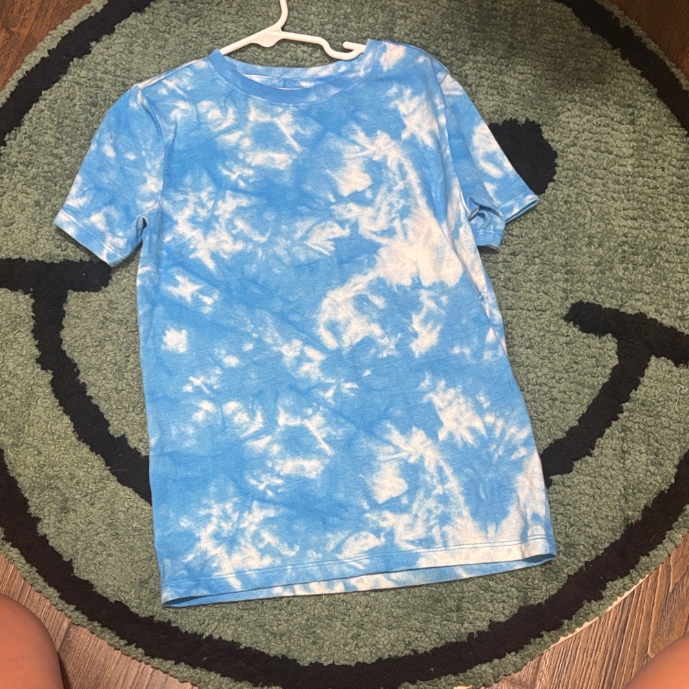 Cat & Jack Blue and White Tie-Dye Kids Tee